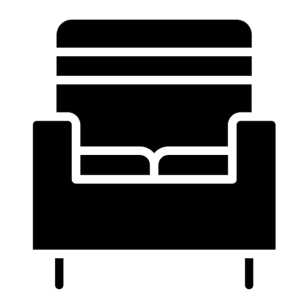 Estilo de icono de sillón de diseño vectorial
