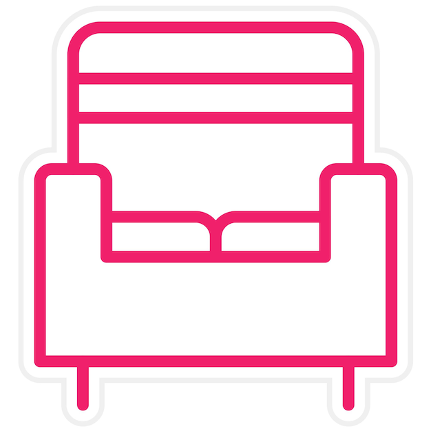 Estilo de icono de sillón de diseño vectorial