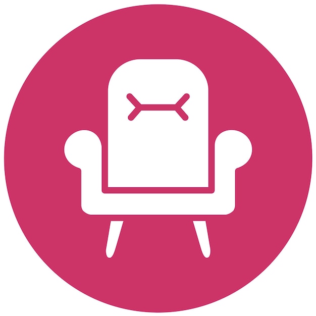 Estilo de icono de sillón de diseño vectorial