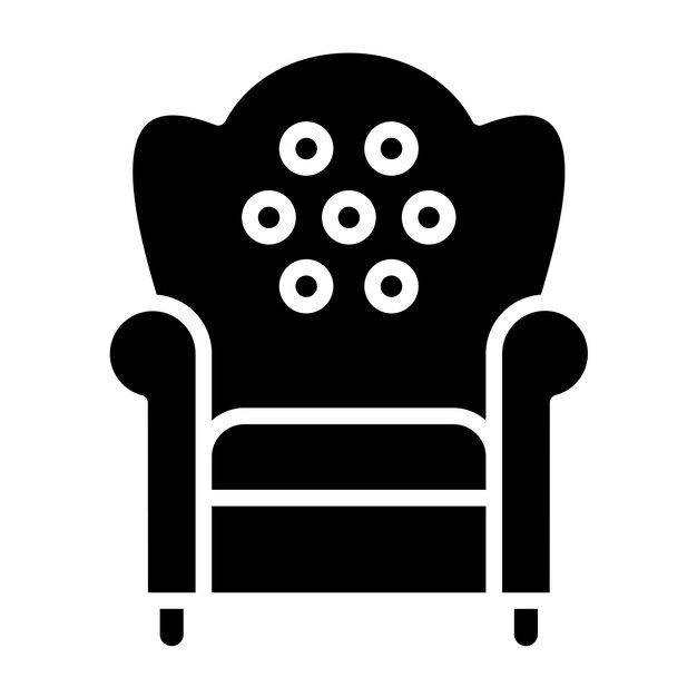 Estilo de icono de sillón de diseño vectorial