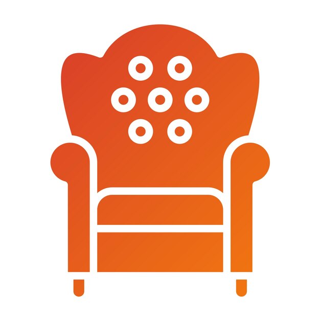 Estilo de icono de sillón de diseño vectorial