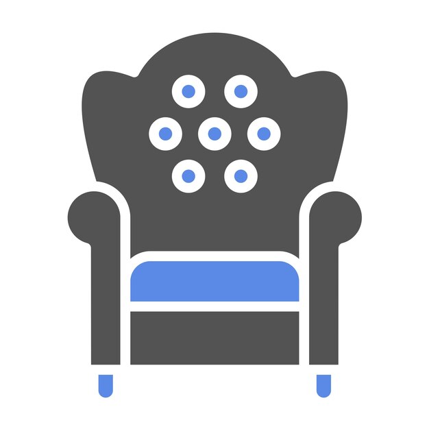 Estilo de icono de sillón de diseño vectorial