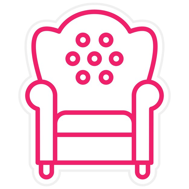 Estilo de icono de sillón de diseño vectorial