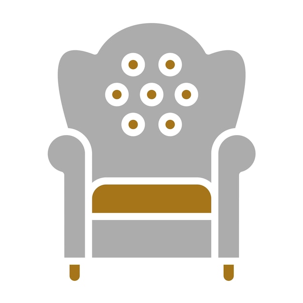 Estilo de icono de sillón de diseño vectorial