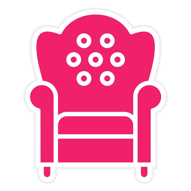 Estilo de icono de sillón de diseño vectorial