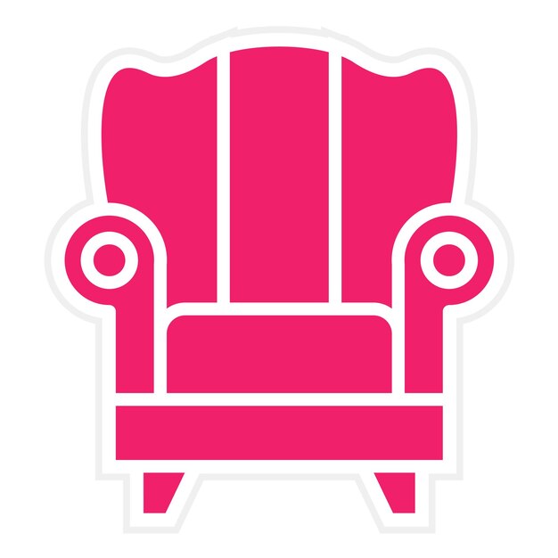 Estilo de icono de sillón de diseño vectorial