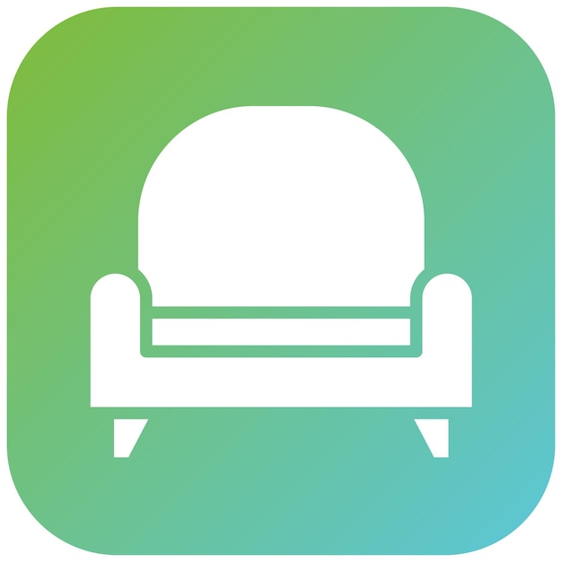 Estilo de icono de sillón de diseño vectorial