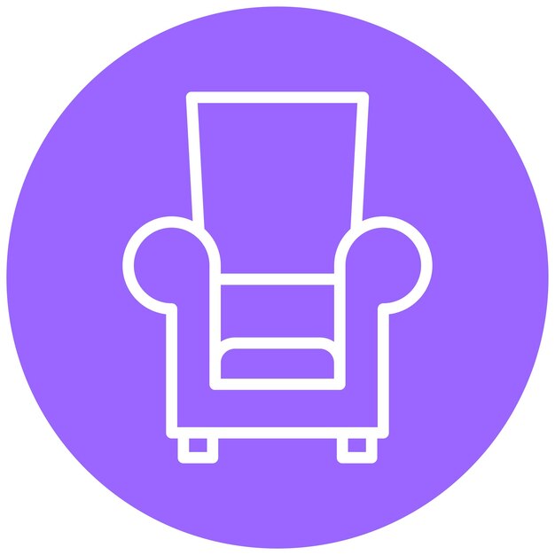 Estilo de icono de sillón de diseño vectorial