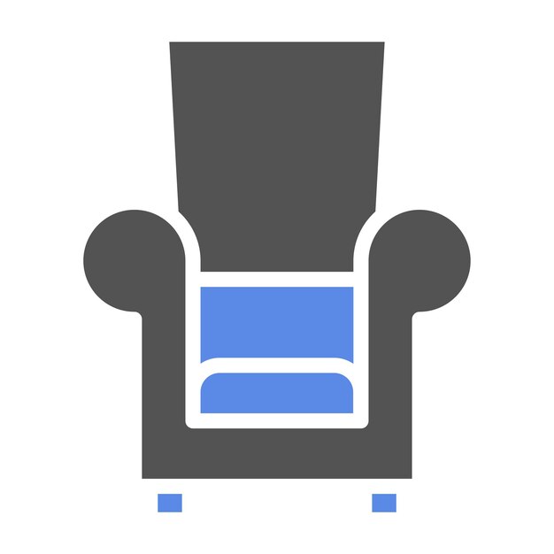 Estilo de icono de sillón de diseño vectorial