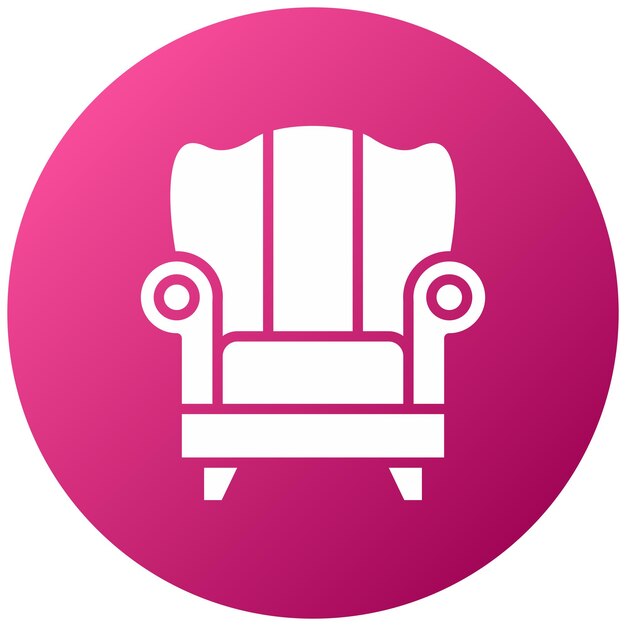 Estilo de icono de sillón de diseño vectorial