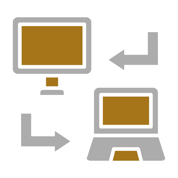 Estilo del icono de sincronización de datos de diseño vectorial