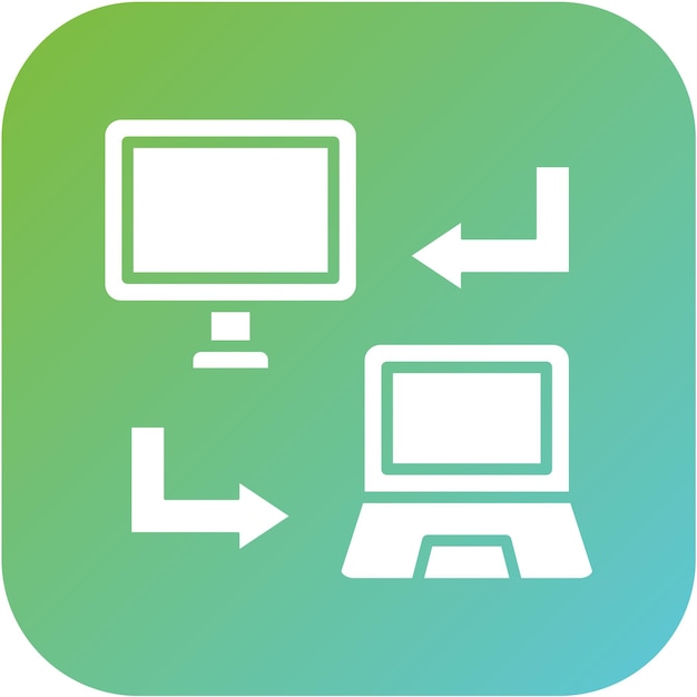 Estilo del icono de sincronización de datos de diseño vectorial