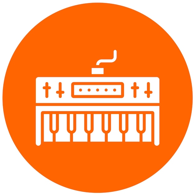 Estilo del icono del sintetizador de diseño vectorial