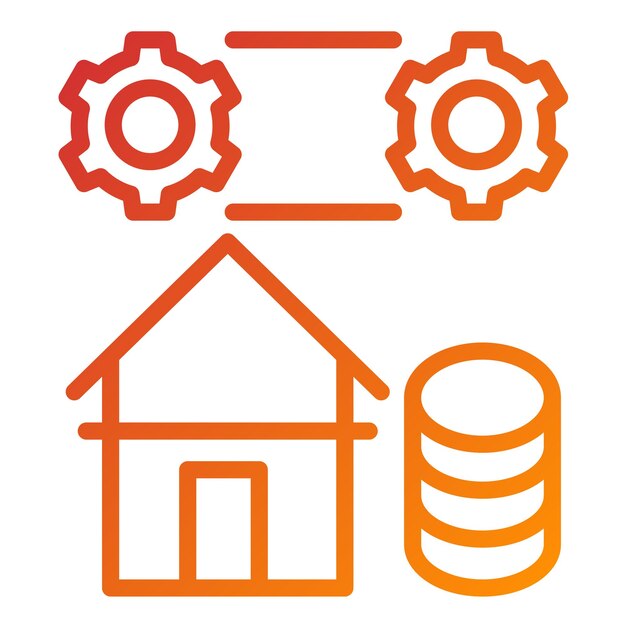 Estilo del icono del sistema bancario de diseño vectorial