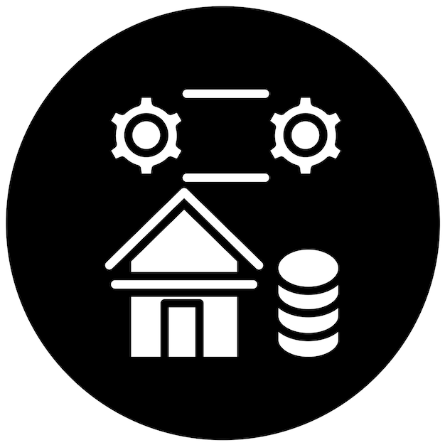 Estilo del icono del sistema bancario de diseño vectorial