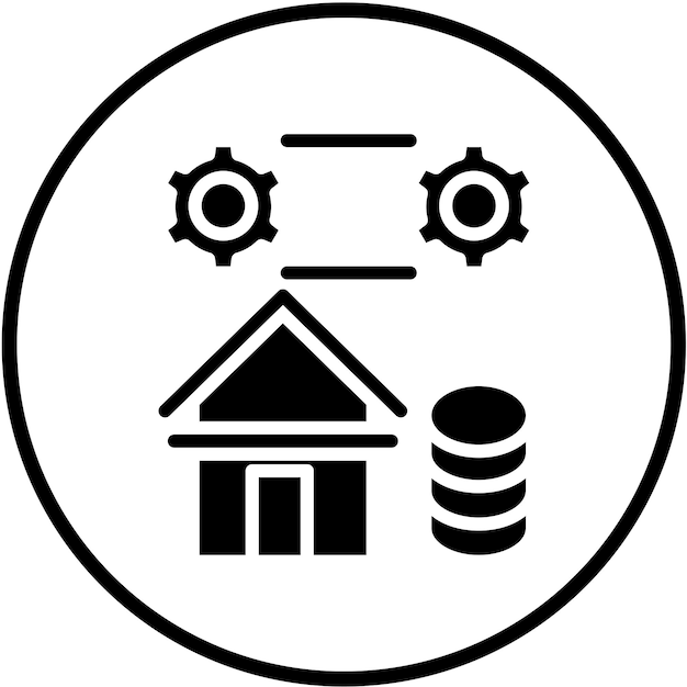 Estilo del icono del sistema bancario de diseño vectorial