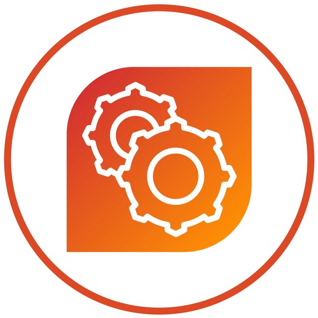 Estilo del icono del sistema de bienestar de diseño vectorial