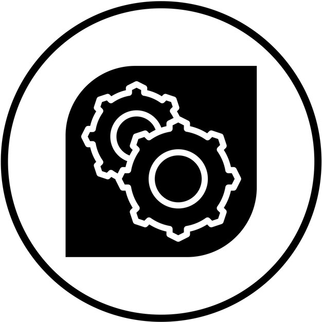 Estilo del icono del sistema de bienestar de diseño vectorial