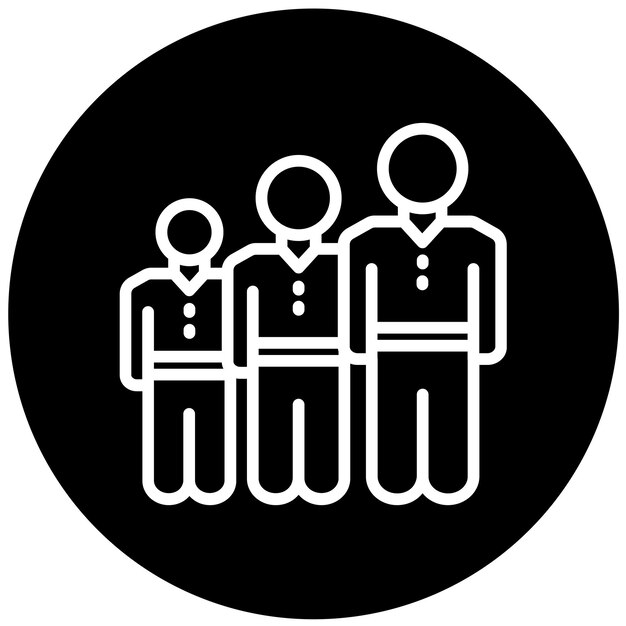 Estilo de icono del sistema de cola de diseño vectorial