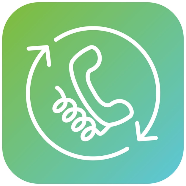 Estilo de icono del sistema de devolución de llamadas de diseño vectorial