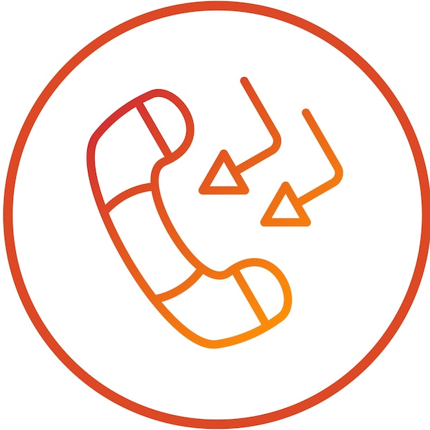 Estilo de icono del sistema de devolución de llamadas de diseño vectorial