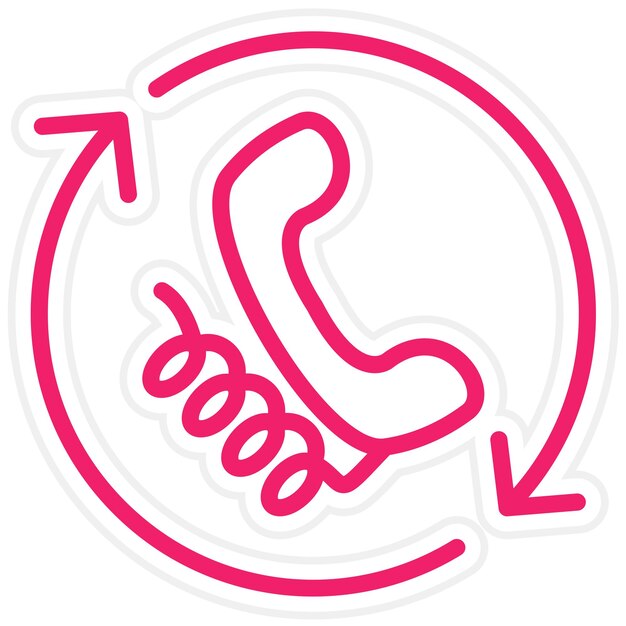 Estilo de icono del sistema de devolución de llamadas de diseño vectorial