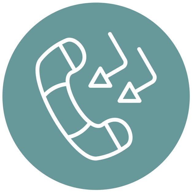 Estilo de icono del sistema de devolución de llamadas de diseño vectorial