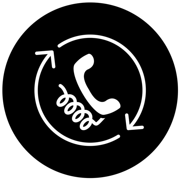 Estilo de icono del sistema de devolución de llamadas de diseño vectorial