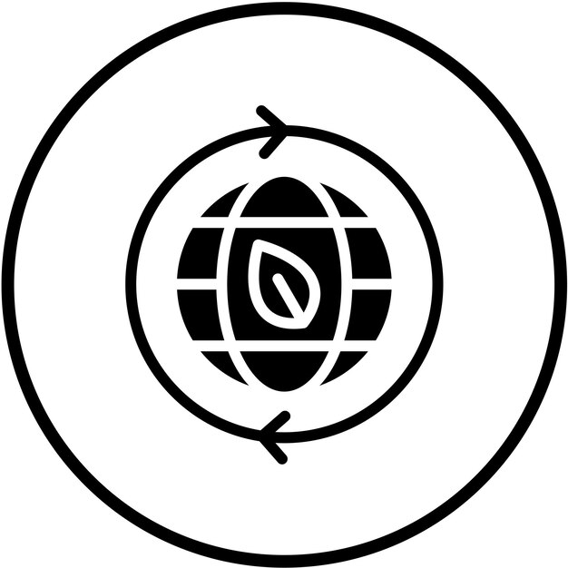 Estilo del icono del sistema ecológico de diseño vectorial