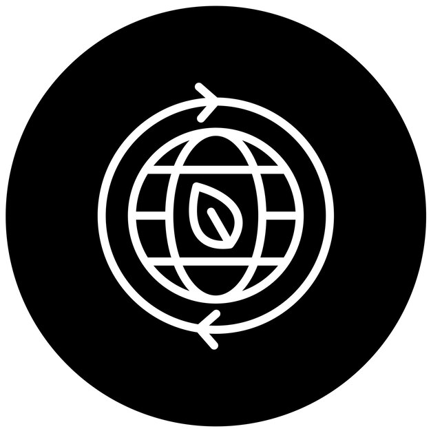 Estilo del icono del sistema ecológico de diseño vectorial