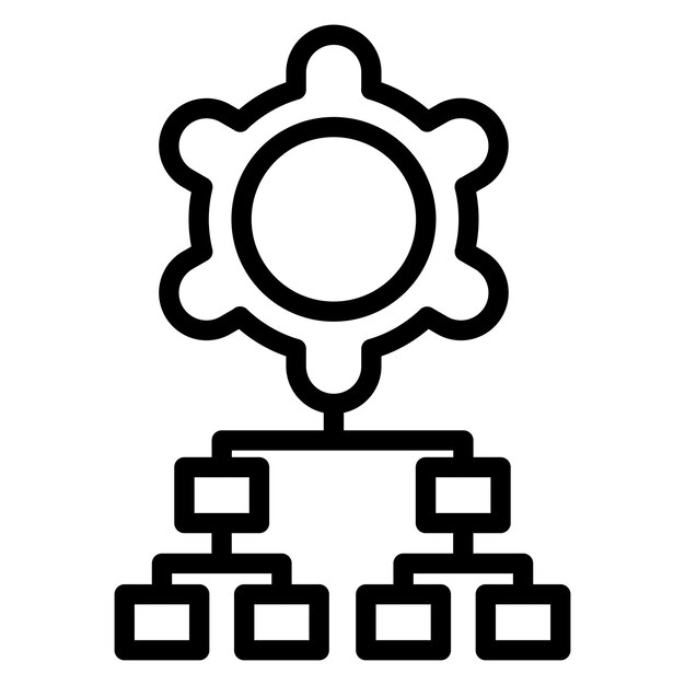 Estilo del icono del sistema experto en diseño vectorial