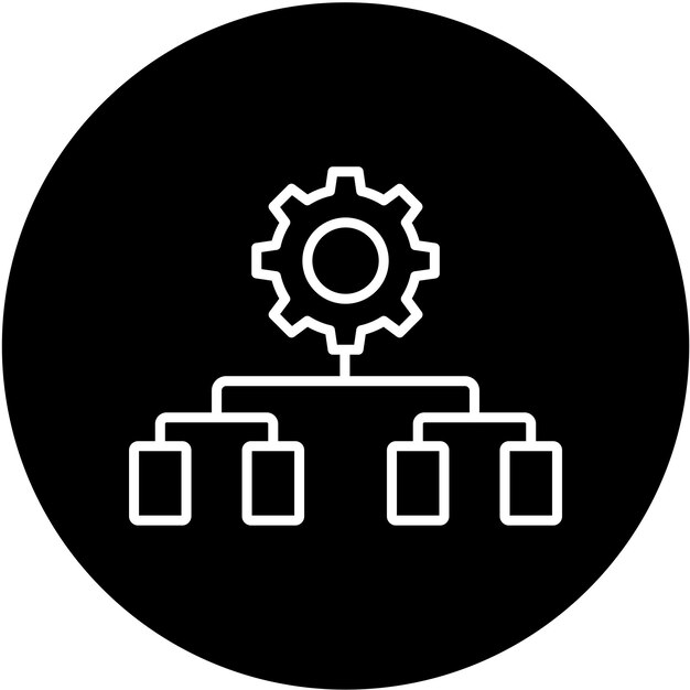 Estilo del icono del sistema experto en diseño vectorial