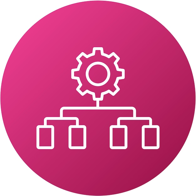 Estilo del icono del sistema experto en diseño vectorial