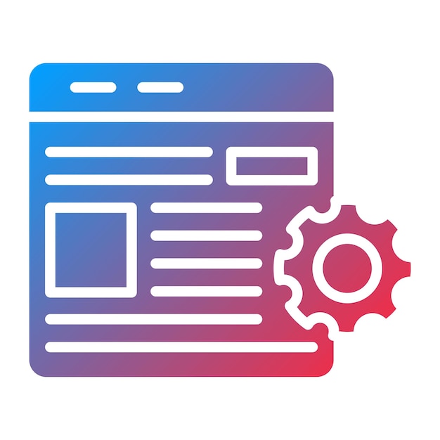 Estilo de icono del sistema de gestión de contenido de diseño vectorial