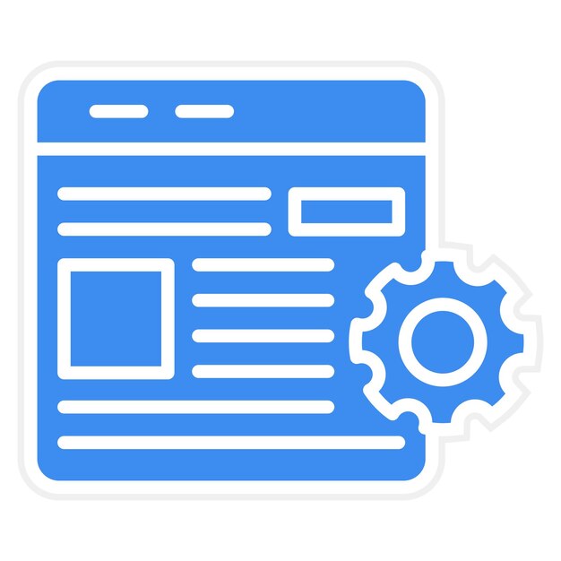 Estilo de icono del sistema de gestión de contenido de diseño vectorial