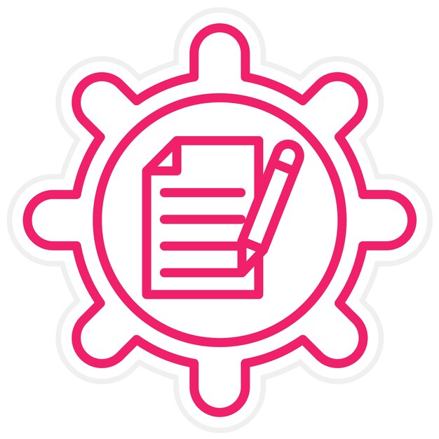 Estilo de icono del sistema de gestión de contenido de diseño vectorial