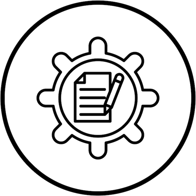 Estilo de icono del sistema de gestión de contenido de diseño vectorial