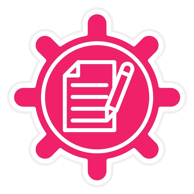 Estilo de icono del sistema de gestión de contenido de diseño vectorial