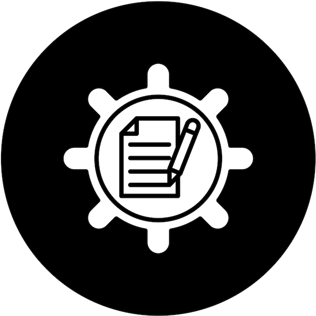 Estilo de icono del sistema de gestión de contenido de diseño vectorial