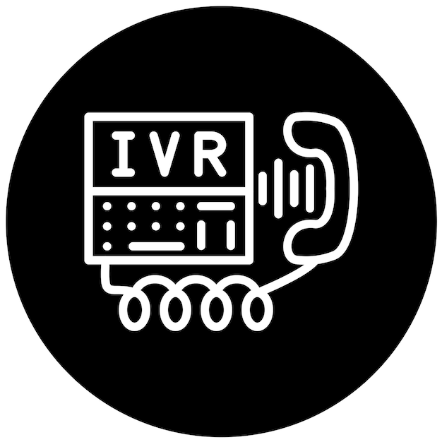 Estilo del icono del sistema IVR de diseño vectorial
