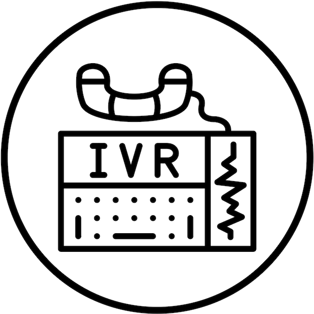 Estilo del icono del sistema IVR de diseño vectorial