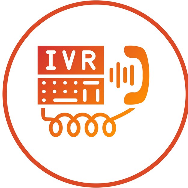 Estilo del icono del sistema IVR de diseño vectorial