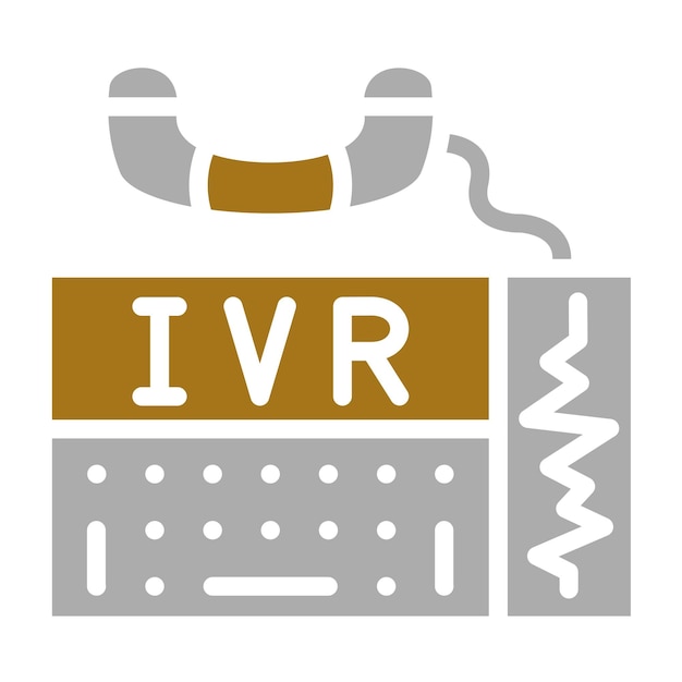 Estilo del icono del sistema IVR de diseño vectorial