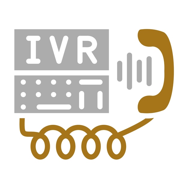 Estilo del icono del sistema IVR de diseño vectorial