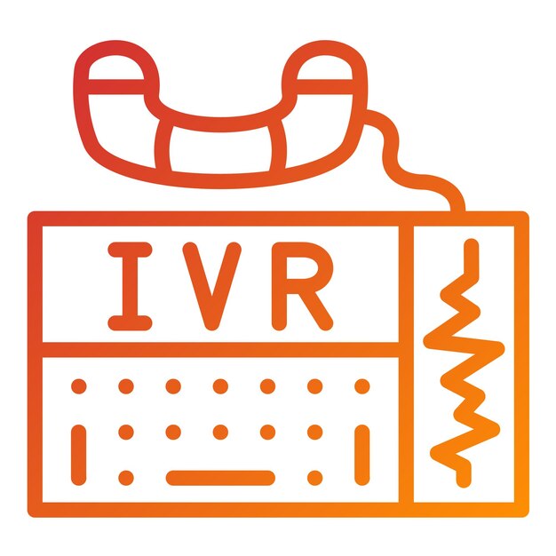 Estilo del icono del sistema IVR de diseño vectorial