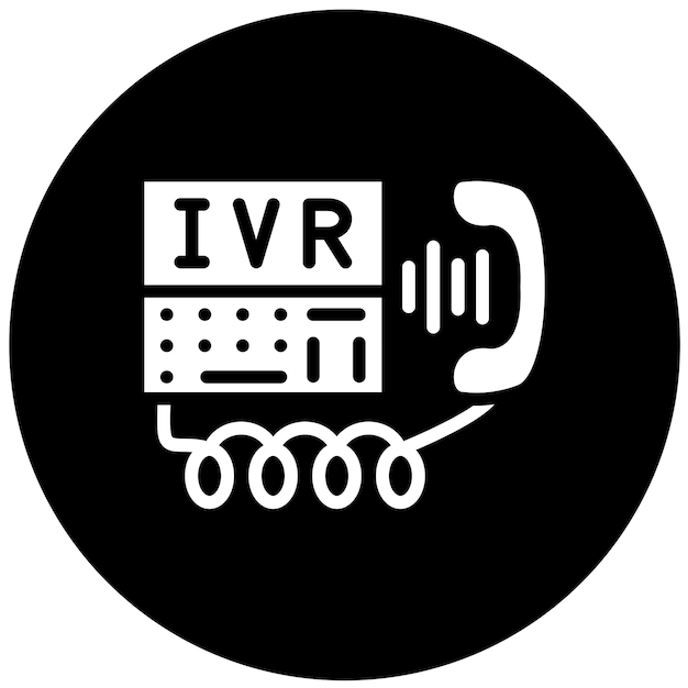 Estilo del icono del sistema IVR de diseño vectorial