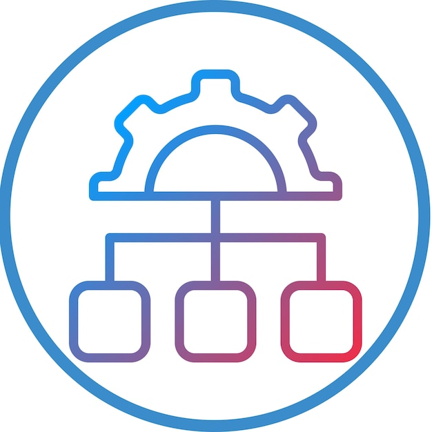 Estilo del icono del sistema de planificación de diseño vectorial