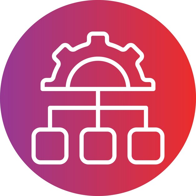 Estilo del icono del sistema de planificación de diseño vectorial