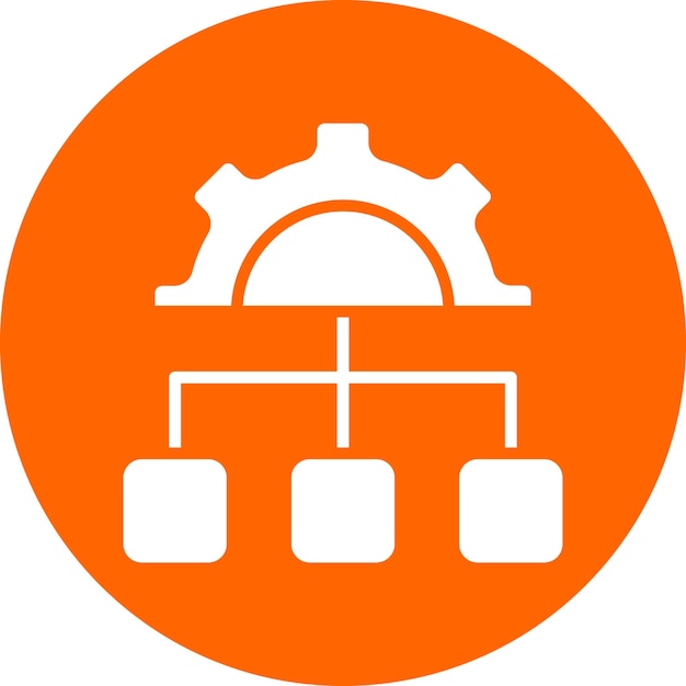 Estilo del icono del sistema de planificación de diseño vectorial