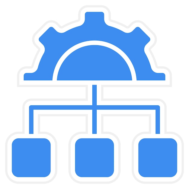 Estilo del icono del sistema de planificación de diseño vectorial